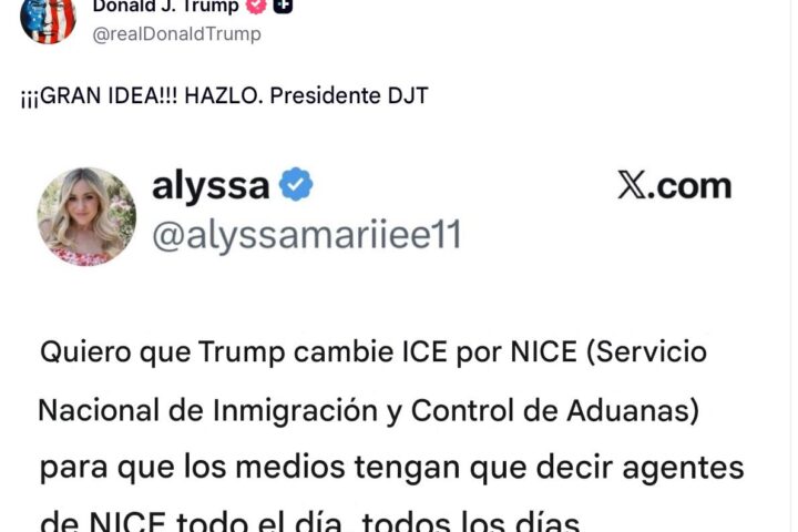 Trump quiere que ICE se llame “NICE”… y esta es la razón