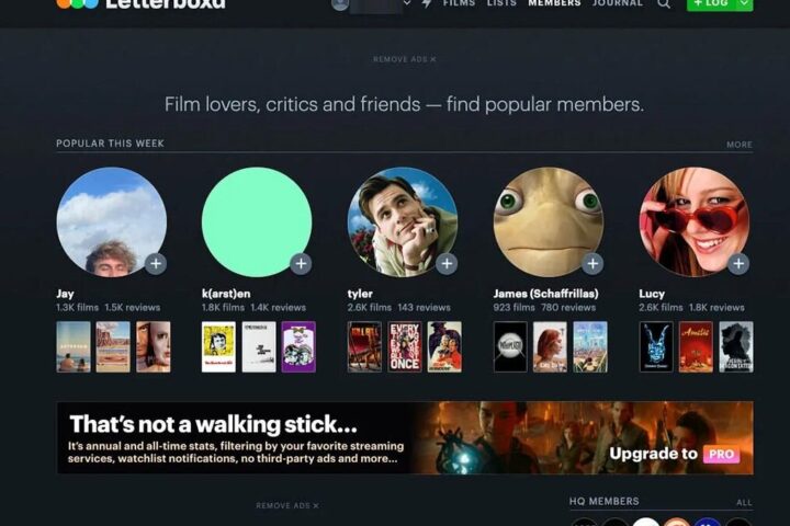 Letterboxd, red social para cinéfilos
