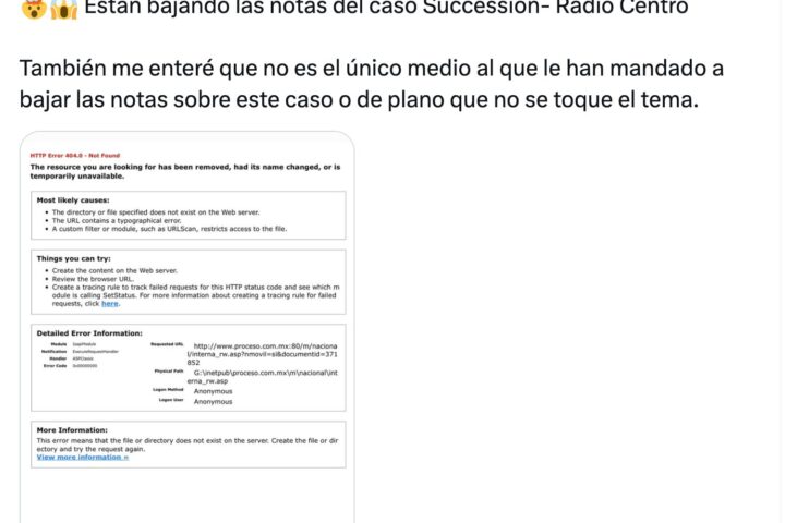 Acusan censura en caso de Grupo Radio Centro