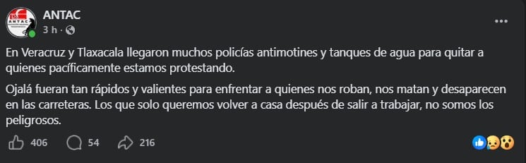ANTAC denunció amenazas y agresiones durante protestas de transportistas