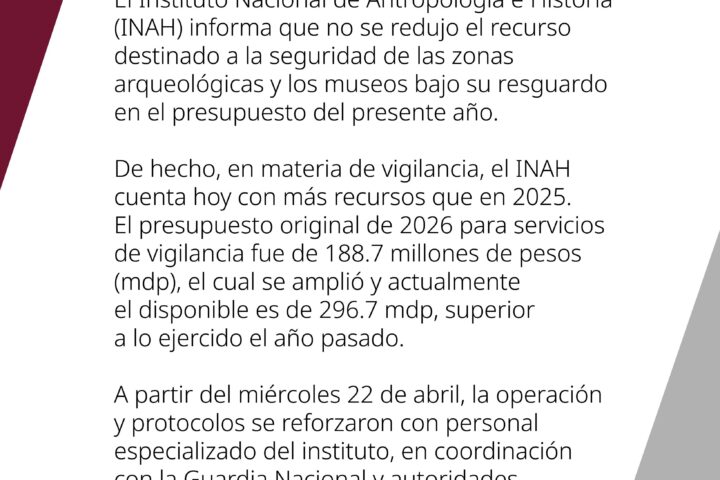 INAH niega recorte a Teotihuacán y confirma inversión de 30 millones de pesos