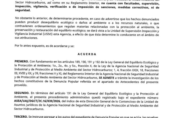 MC avanza en denuncias por incidentes en la refinería Olmeca de Dos Bocas