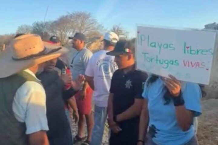 Protestan en Punta Mita por daños en zona de desove de tortugas