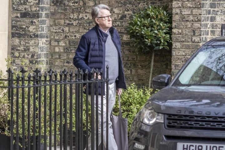 El exembajador y excomisario europeo Peter Mandelson, el 23 de febrero en Londres.