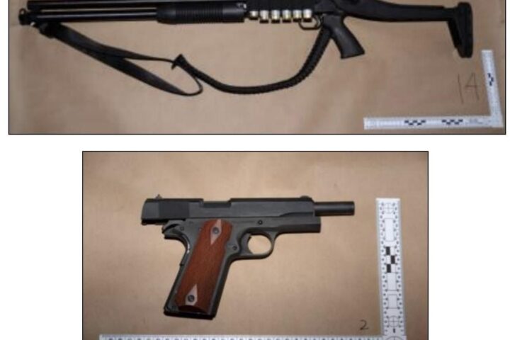 Armas de Allen, según el escrito de la Fiscalía.