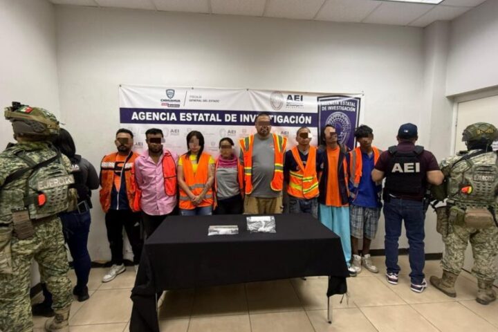 En cateo a ‘picadero’, captura COE a ocho personas en posesión de drogas