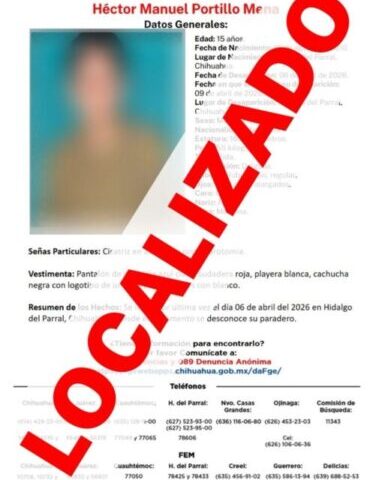 Localiza FGE en Balleza a menor de edad con reporte de ausencia en Parral