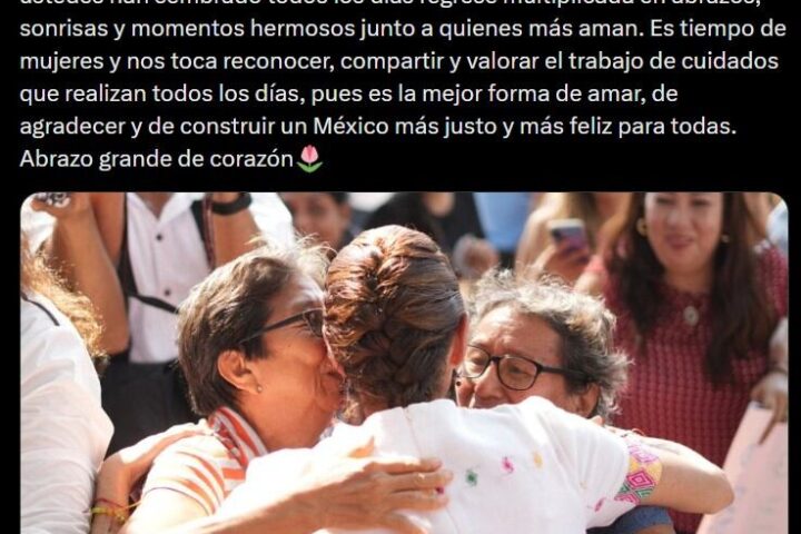 Mensaje de Claudia Sheinbaum por el Día de las Madres