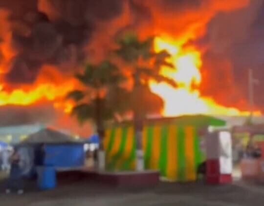 Incendio en la Nave 1 de la Feria de Tabasco 2026