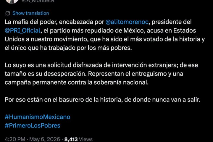 Ariadna Montiel en X