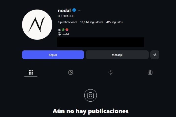 Christian Nodal aparece en Instagram bajo lo que sería su nuevo nombre artístico y borra todo su contenido