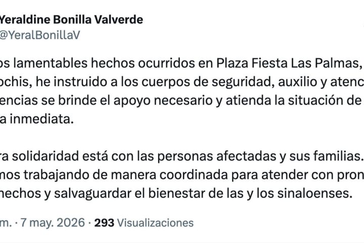 Yeraldine Bonilla se solidariza con víctimas del incendio en Plaza Fiesta Las Palmas