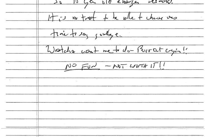 Fotografía cedida por la firma de abogados Wieder Law Group donde se muestra la supuesta nota de suicidio del pedófilo Jeffrey Epstein. EFE/ Wieder Law Group /SOLO USO EDITORIAL/ NO VENTAS/ SOLO DISPONIBLE PARA ILUSTRAR LA NOTICIA QUE ACOMPAÑA (CRÉDITO OBLIGATORIO)