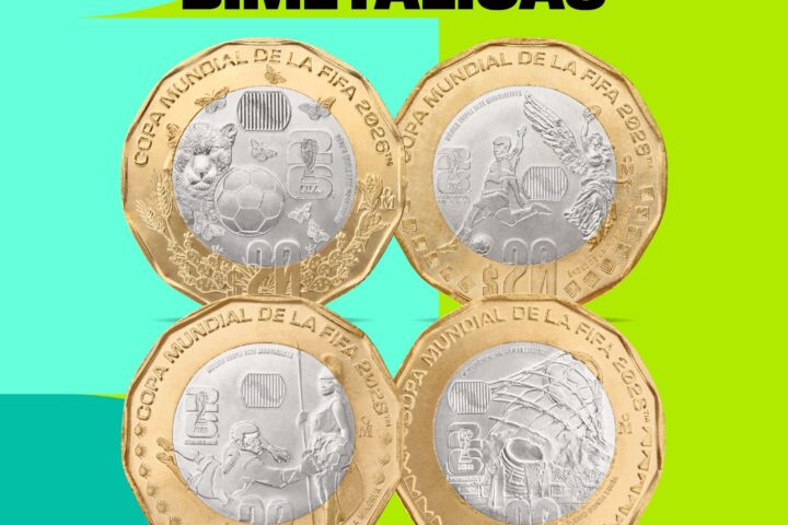 Banxico lanza colección de 12 monedas conmemorativas del Mundial 2026