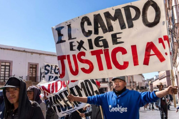 Protesta de productores de frijol en Zacatecas