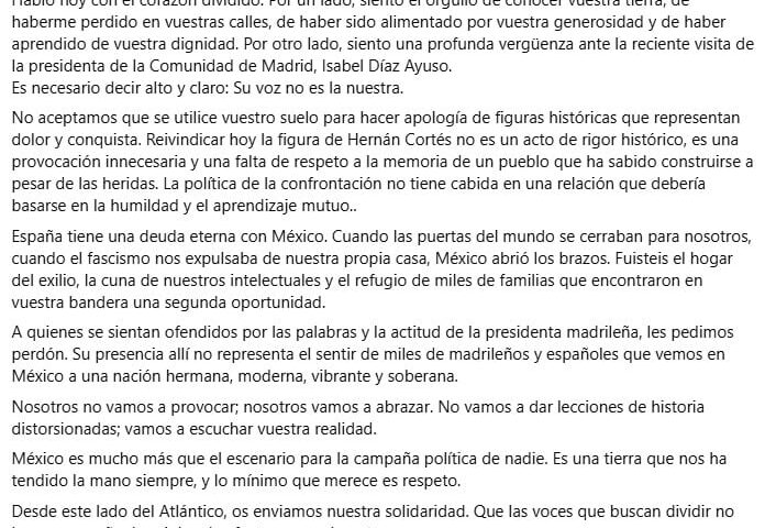 Mägo de Oz se disculpa con México tras la visita de Díaz Ayuso