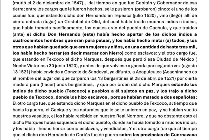 Sheinbaum cita edicto de 1548 para señalar “atrocidades” de Hernán Cortés y criticar a la derecha