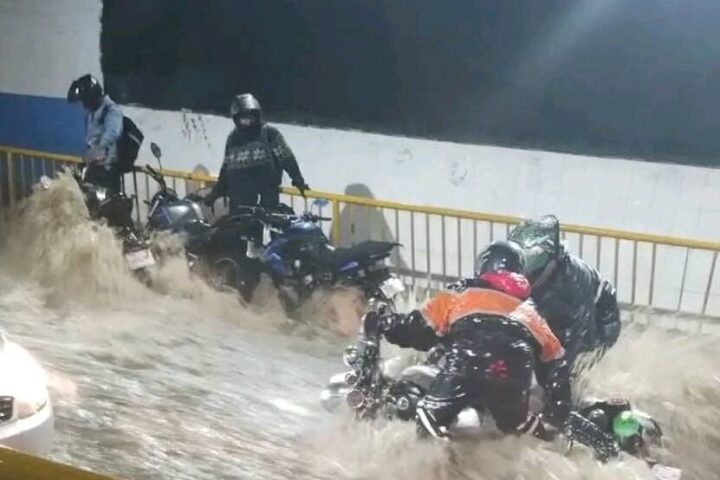 Presa Becerra se desborda tras fuertes lluvias en Álvaro Obregón