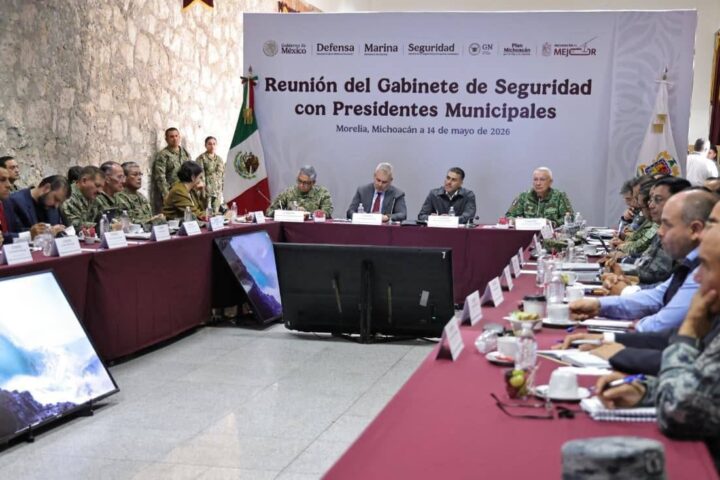 Omar García Harfuch encabeza reunión de seguridad en Michoacán