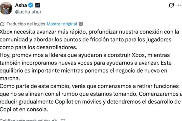 Asha Sharma cancela Copilot para Xbox