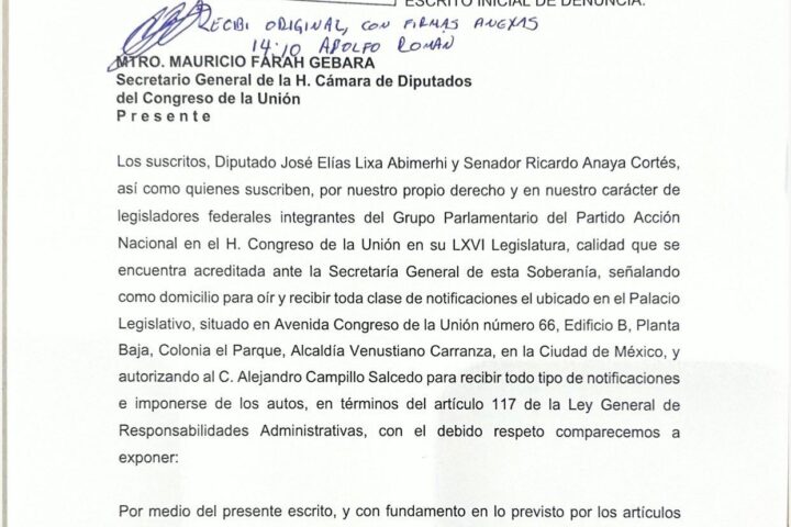 PAN solicita juicio político contra Rubén Rocha Moya