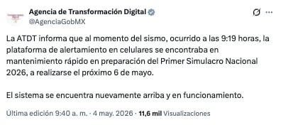 Explican por qué no sonó la alerta sísmica en el celular