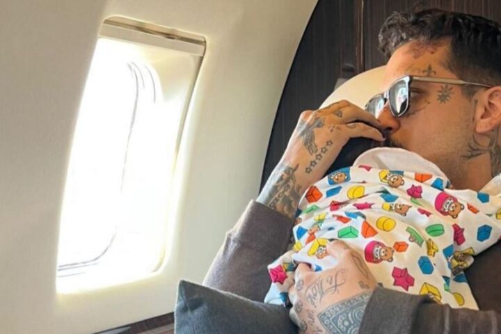 Christian Nodal y su hija Inti