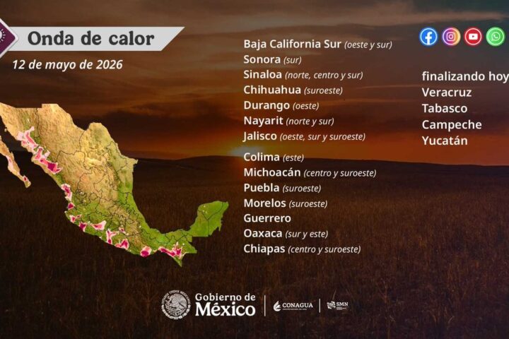 Conagua lanza alerta por temperaturas extremas en 14 estados