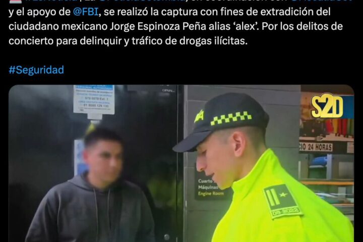 Detienen en Colombia a “El Alex”, operador del Cártel de Sinaloa