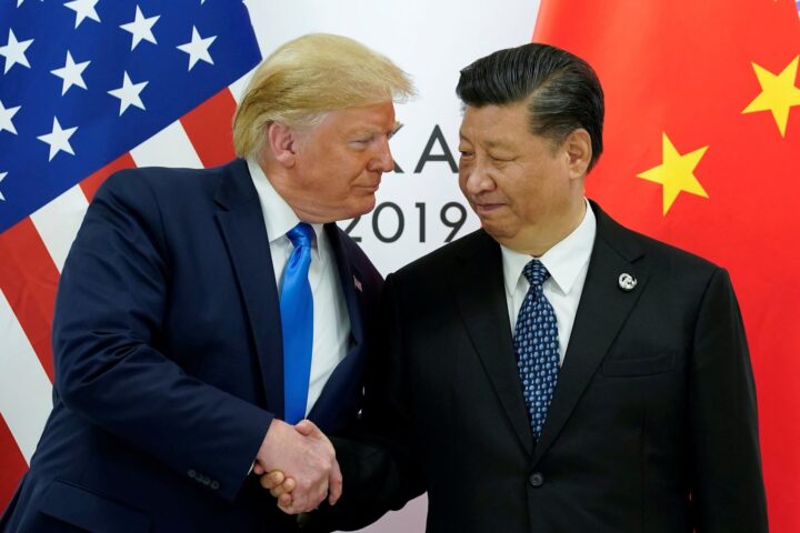 Donald Trump y Xi Jinping, presidente de China