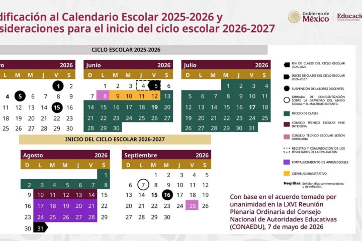 Nuevo calendario SEP 2025-2026 por el Mundial 2026