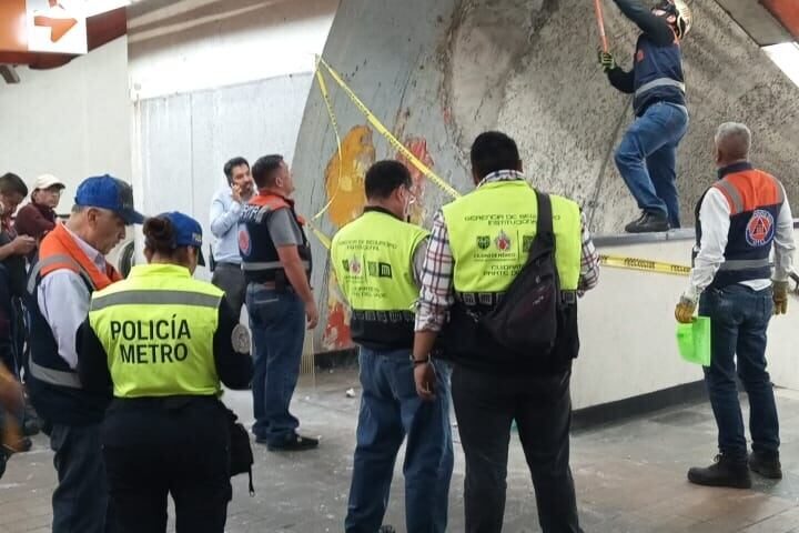 Se desploma plafón en estación del Metro CDMX Río San Joaquín