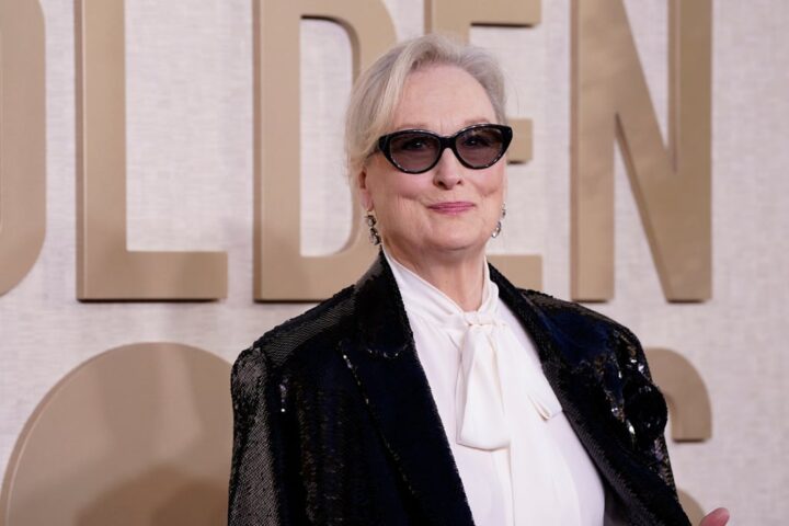 Meryl Streep en los Globos de Oro 2024.