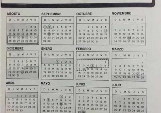 Calendario escolar 1985-1986 de la SEP durante el Mundial México 86
