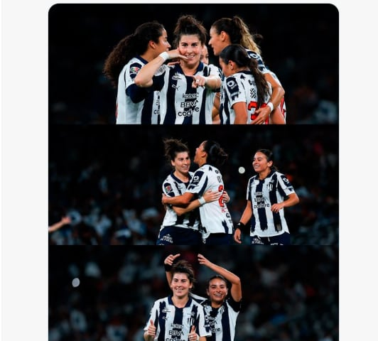 Lucía García anotó tres goles para Rayadas