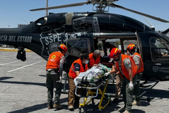 Realiza Gobierno del Estado traslado aeromédico de paciente lesionado