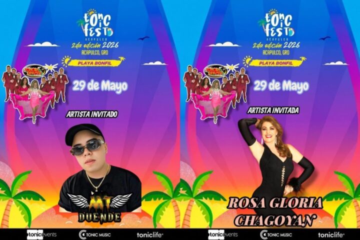 La Sonora Dinamita pondrá a bailar el Tonic Fest Acapulco junto a MT Duende y Rosa Gloria Chagoyán