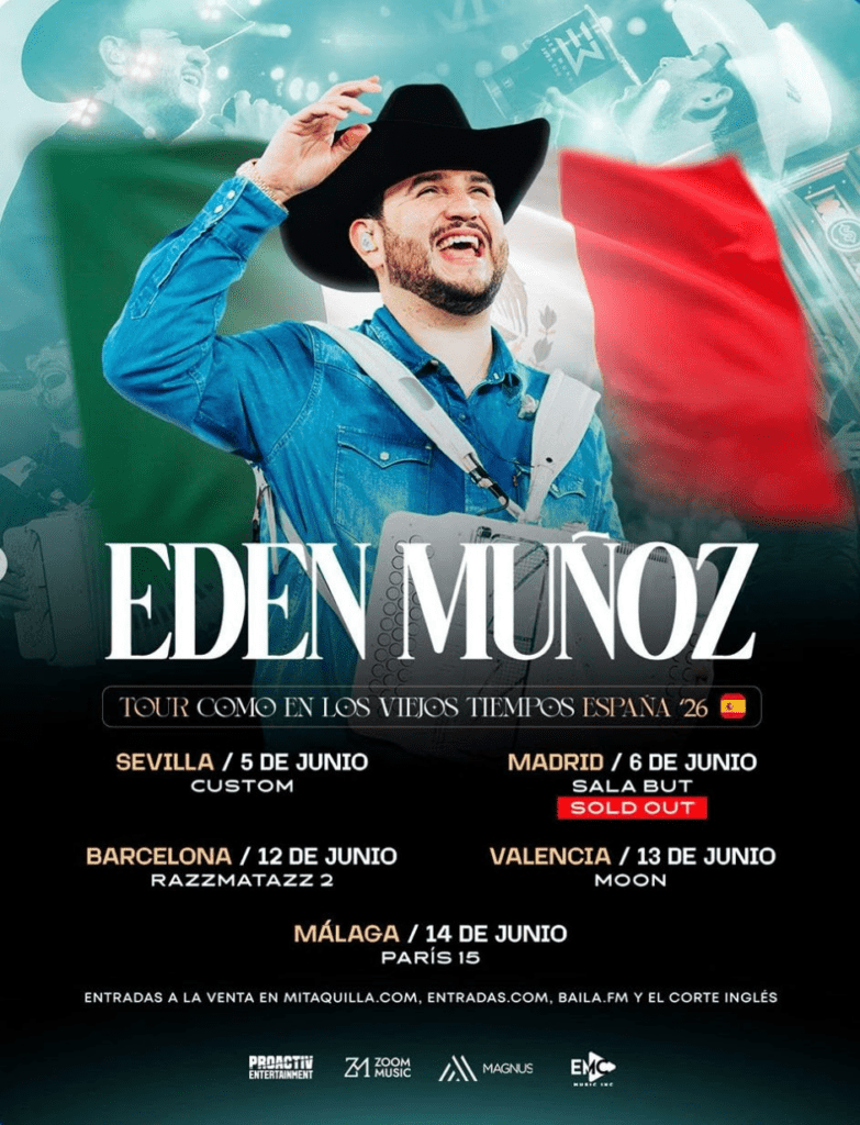 Eden Muñoz conquista España con  su gira “Como en los Viejos Tiempos” 