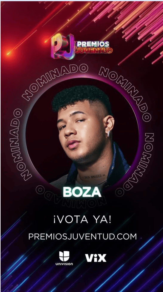 Boza recibe nominación a Premios Juventud 2026 por “Paris” junto a Sech