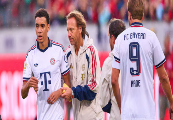 Alarma en el Bayern Múnich por un nuevo desvanecimiento de Jamal Musiala en pleno partido