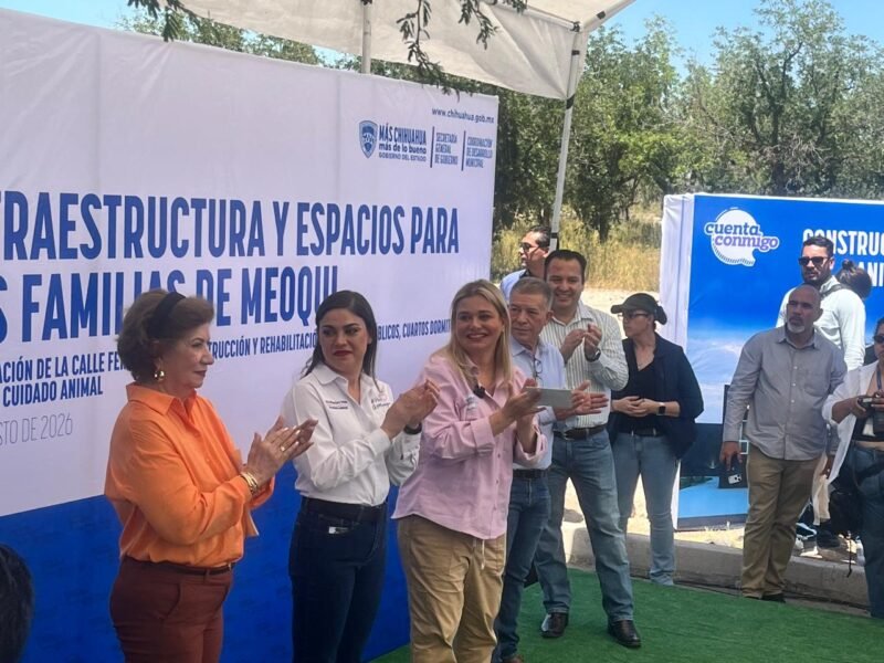 Anuncian paquete de obras por más de 15 millones de pesos en Meoqui durante gira estatal