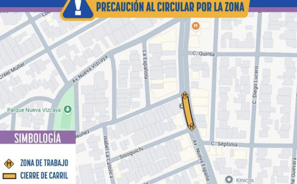 Trabajará JMAS Chihuahua en reparación de línea de drenaje en la avenida Nueva España