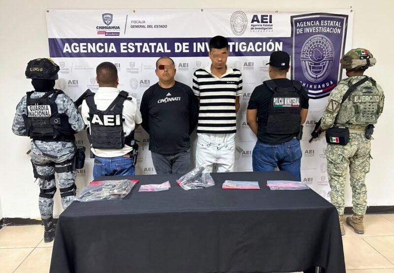 Capturan en Juárez a dos sujetos armados y en posesión de narcóticos durante operativo conjunto