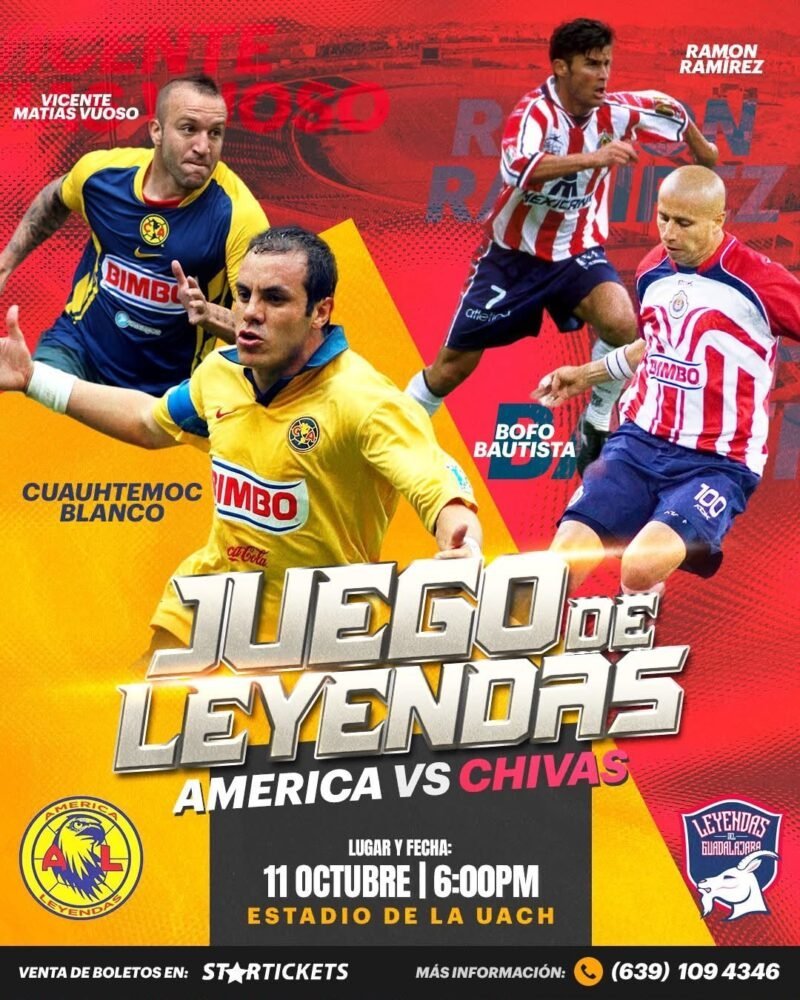 Chihuahua se prepara para vivir el apasionante clásico de leyendas entre el América y Chivas