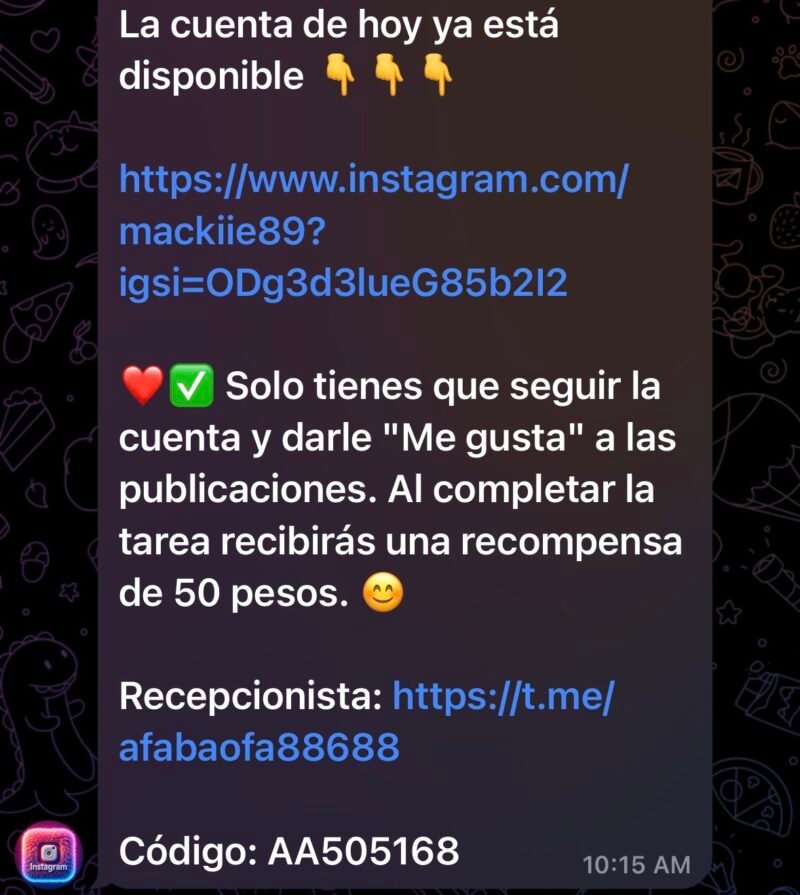 Ciberextorsionadores utilizan Telegram y falsas promesas de dinero por dar likes en Instagram para defraudar