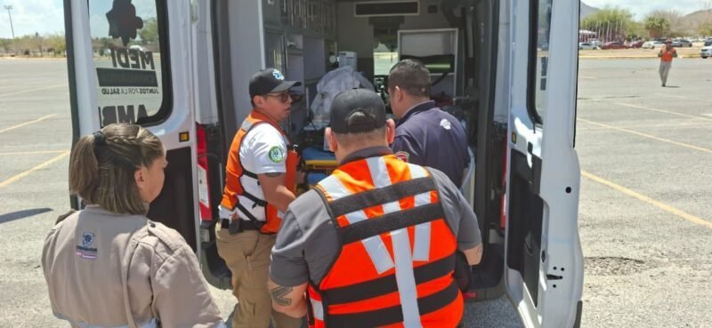 Ejecutan autoridades estatales segundo operativo de emergencia para trasladar por aire a un recién nacido