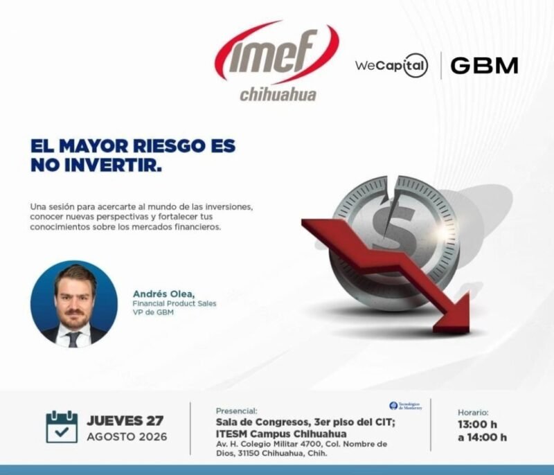 Especialistas de GBM impartirán conferencia magistral sobre cultura financiera en el Tec de Monterrey
