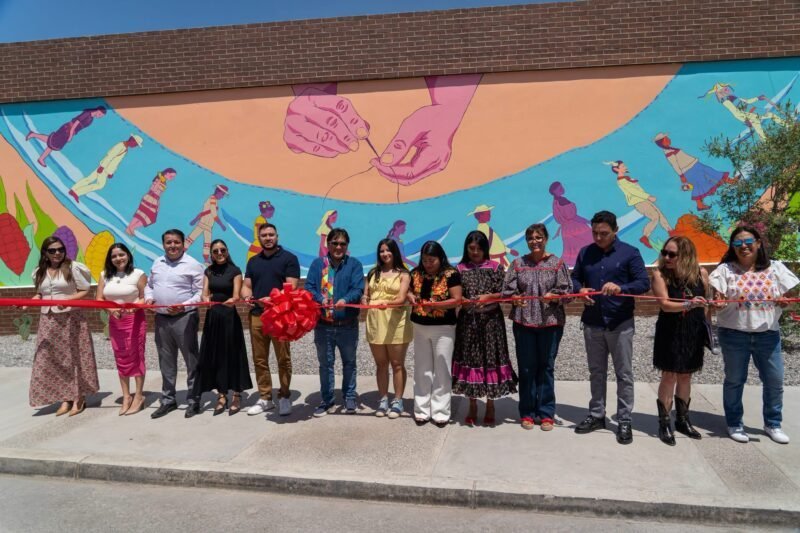 Inauguran en Ciudad Juárez el mural cívico e indígena “El Hilo Ancestral”