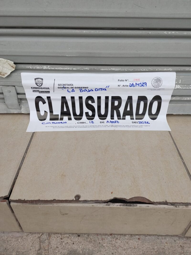 Intensifican operativos en Chihuahua: cierran veintitrés establecimientos por infringir normas de alcohol
