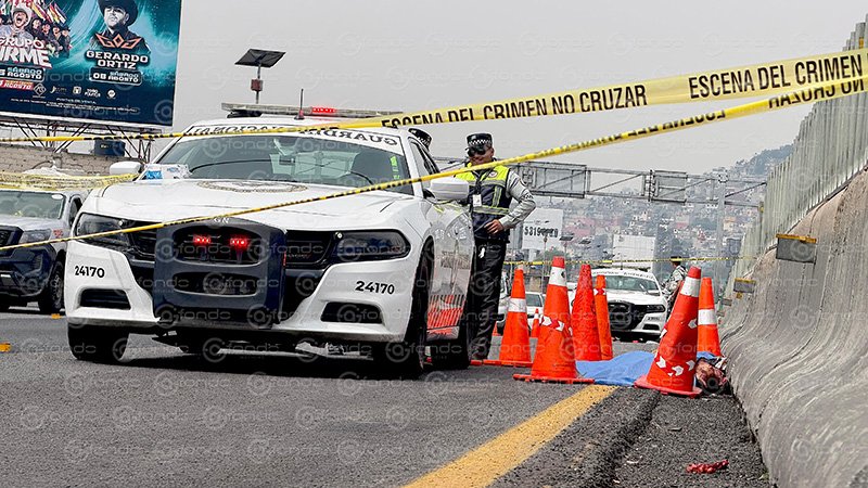 Tragedia en la autopista México-Pachuca: automovilistas reportan cuerpo arrollado y destrozado en Ecatepec